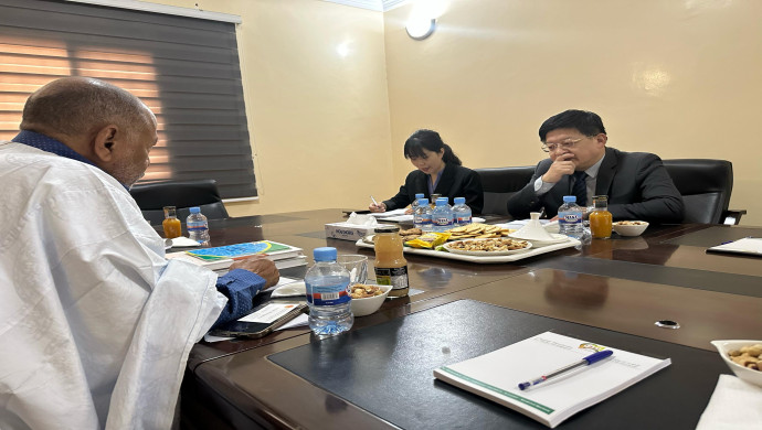 سفير جمهورية الصين الشعبية يزور المعهد الموريتاني للدراسات الاستراتيجية